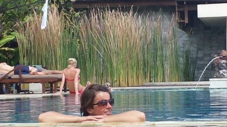 Een geweldig uitzicht, zo vanuit het zwembad in Candidasa, Bali